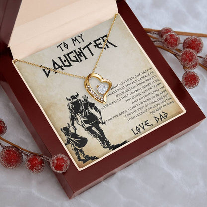 To My Daughter Gift For Daughter From Dad Daughter Necklace Viking Style Necklace To My Daughter Necklace Gift Necklace Daughters Name Forever Love Necklace