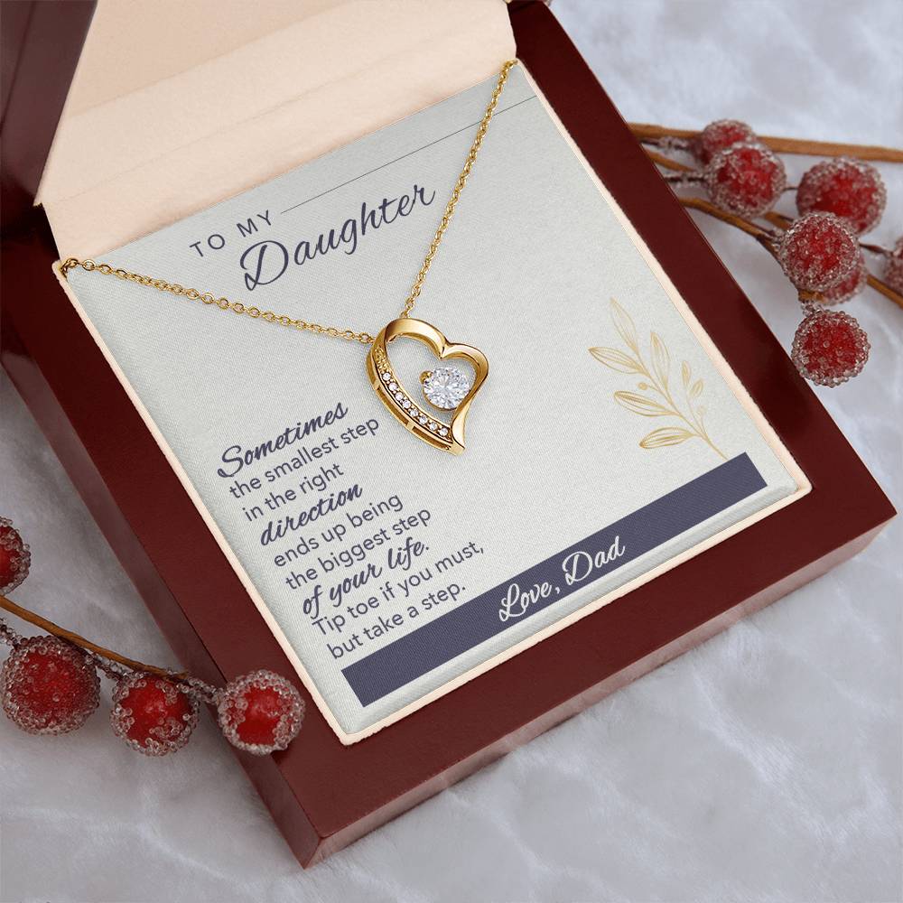 To My Daughter Necklace Gift For Daughter Customize Necklace Gift For Daughter Dad To Daughter Necklace Forever Love Necklace