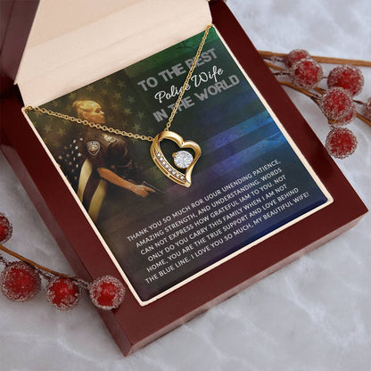 Best Police Wife Forever Love Necklace