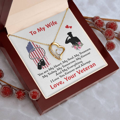 Veteran's Wife Forever Love Necklace
