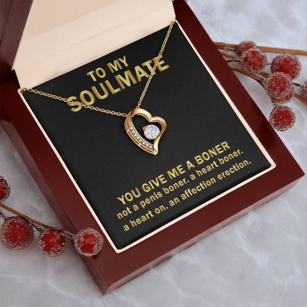 Give Me A Boner. Not A Penis Boner. Funny ??forever Love Necklace For Soulmate Gifts Forever Love Necklace