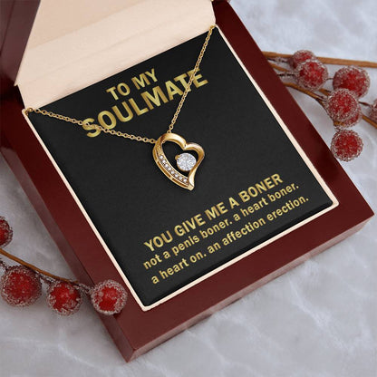 Give Me A Boner. Not A Penis Boner. Funny ??forever Love Necklace For Soulmate Gifts Forever Love Necklace