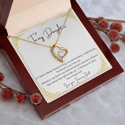 To My Daughter Forever Love Necklace