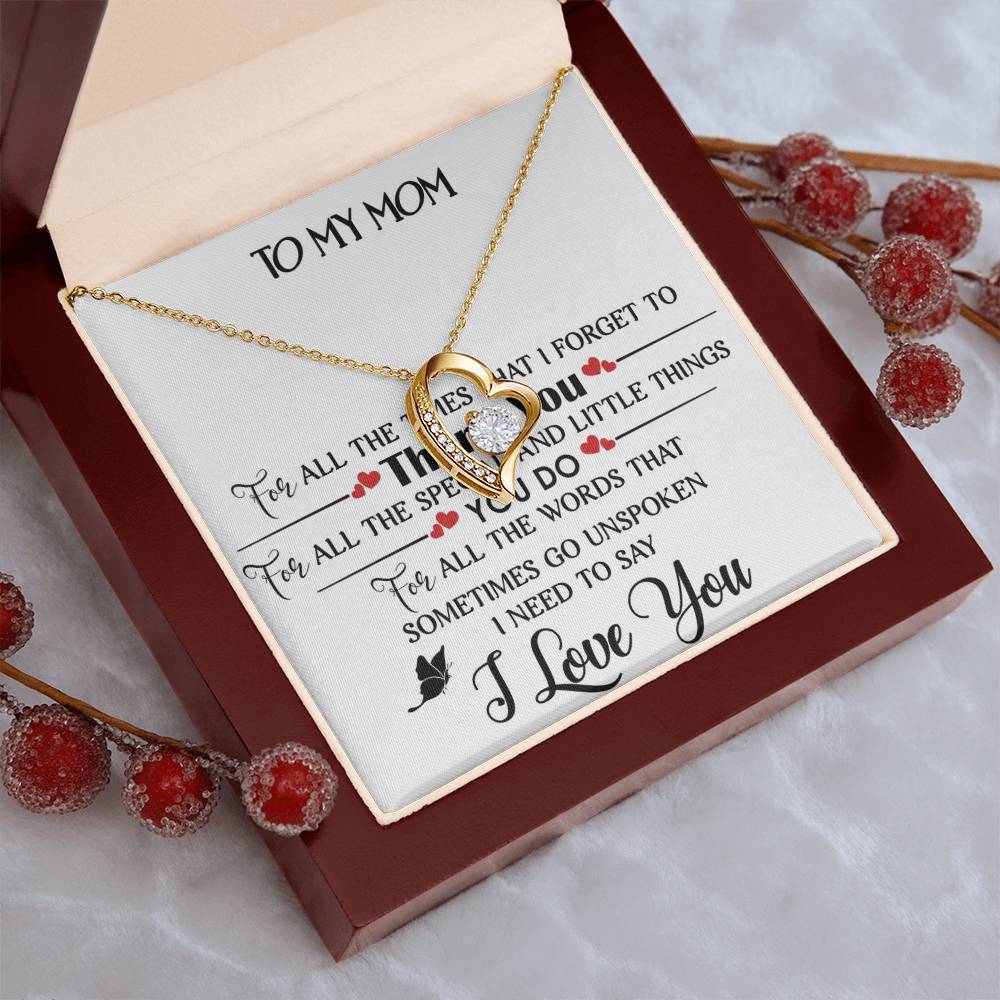 To My Mom Forever Love Necklace