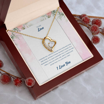 Love Promise Heart Necklace Promise Necklace For Girlfriend Birthday Best Heart Necklace Gift For Girlfriend Christmas Forever Love Necklace
