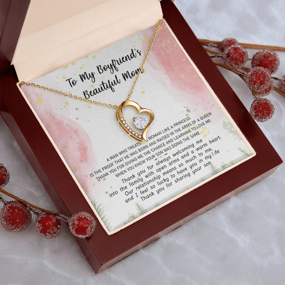 Almost Gone Gift For Boyfriend's Mom The Arms Of A Queen 2 Heart 1 Forever Love Necklace