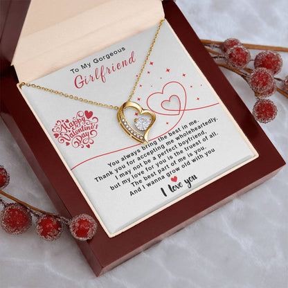 To My Gorgeous Girlfriend Forever Love Necklace