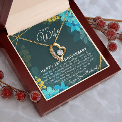 1st Anniversary Gift For Wife 1st Wedding Anniversary One Year Anniversary Gifts First Year Anniversary First Anniversary Gift For Forever Love Necklace