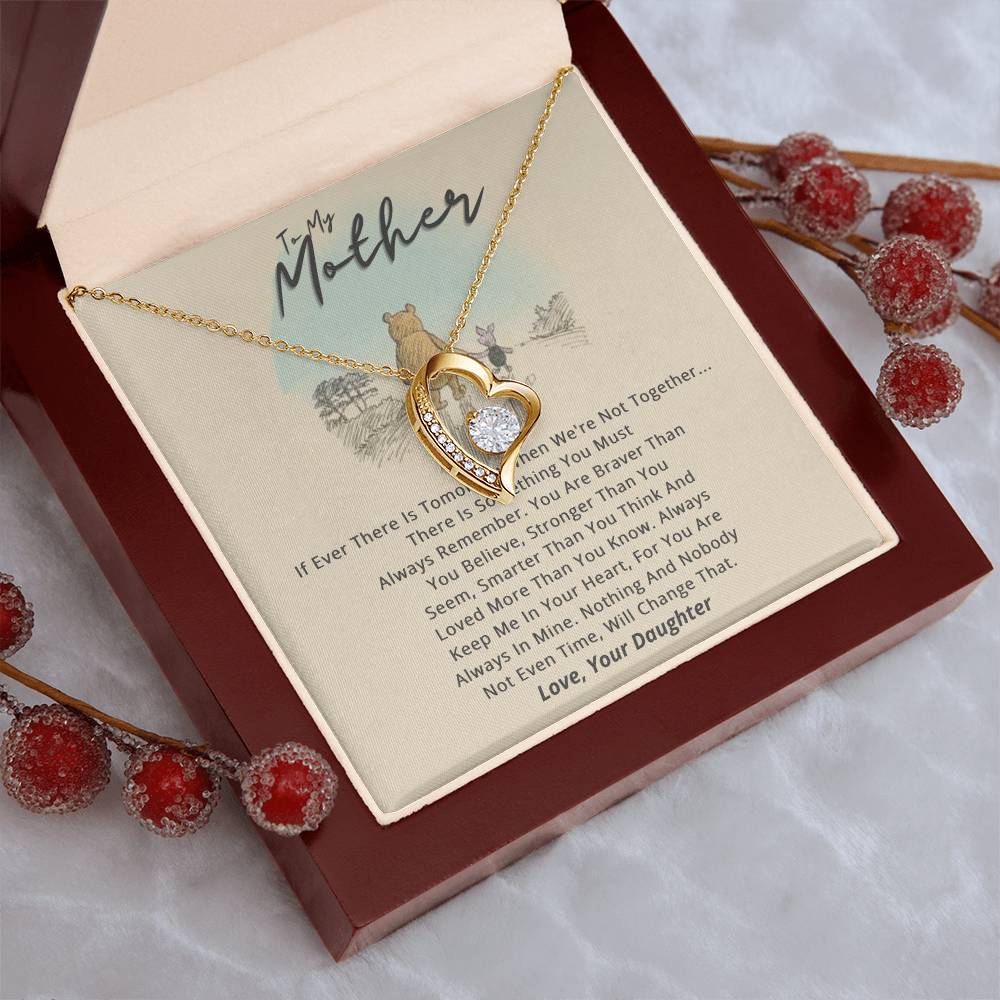 To My Mother Necklace With Message Card Mother's Day Gift 1 Forever Love Necklace