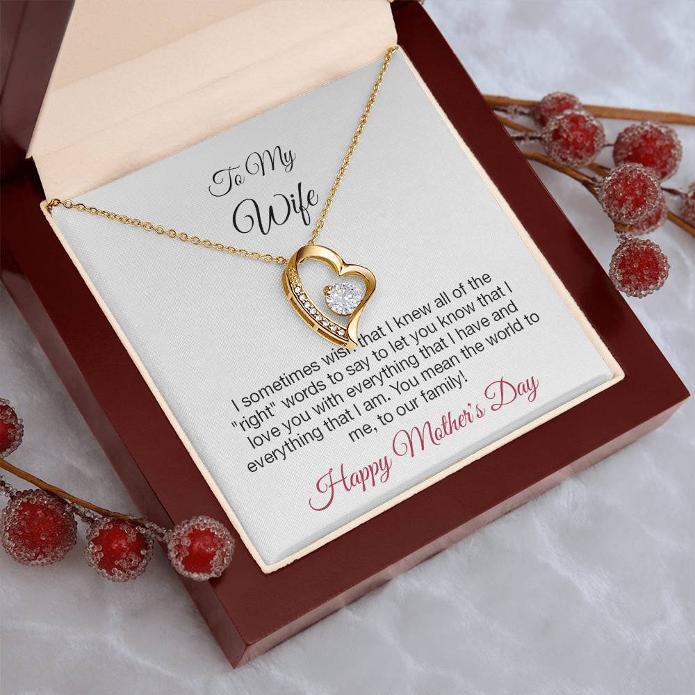 To My Wife Necklace Anniversary Gift For Wife Gift For Wife Necklace For Wife Birthday Gift For Wife Gift For Wife Birthday Forever Love Necklace