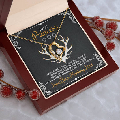 Hunting Daughter Necklace Gift From Hunting Dad Daughter Gift Necklace Daughter Birthday Gift Christmas Gift For Daughter Forever Love Necklace
