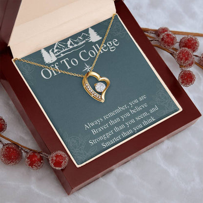 Graduation Gift Necklace For Girls - Graduate Gift Jewelry -  College - High School - Elementary School - Senior Graduation - Forever Love Necklace
