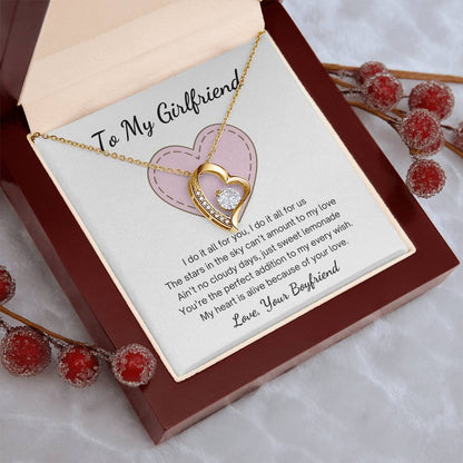 To My Girlfriend You Are My Every Wish Necklace 1 Forever Love Necklace