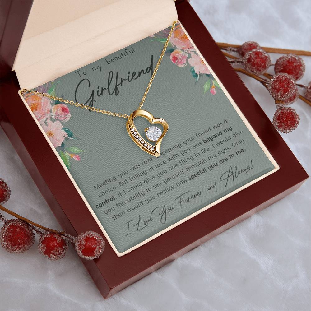 To My Girlfriend - Love You Forever & Always Necklace Forever Love Necklace