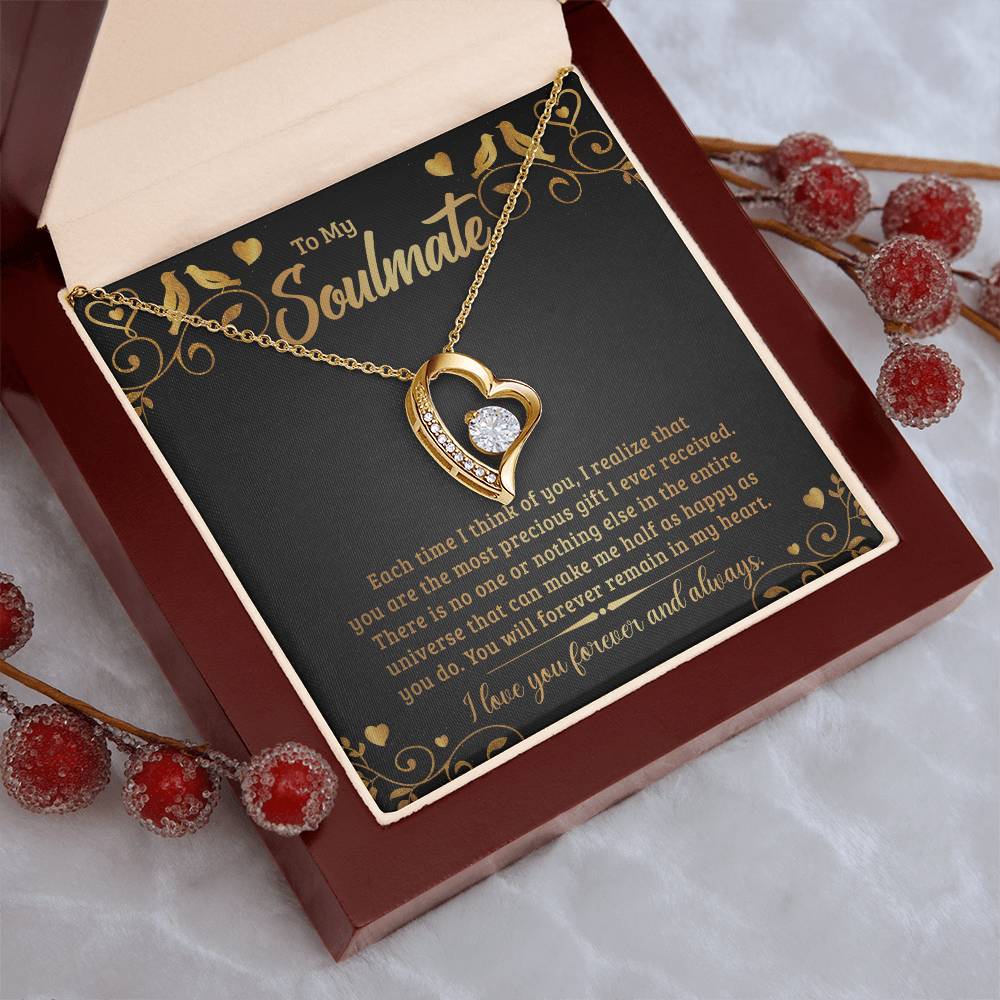 To My Soulmate Necklace Soulmate Gift Wife Gift Necklace Girlfriend Gift Necklace Wife Jewelry Forever Love Necklace