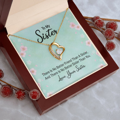 To My Sister On Her Wedding Day Necklace Wedding Gift Sister Gift Sister Wedding Day Gift Forever Love Necklace