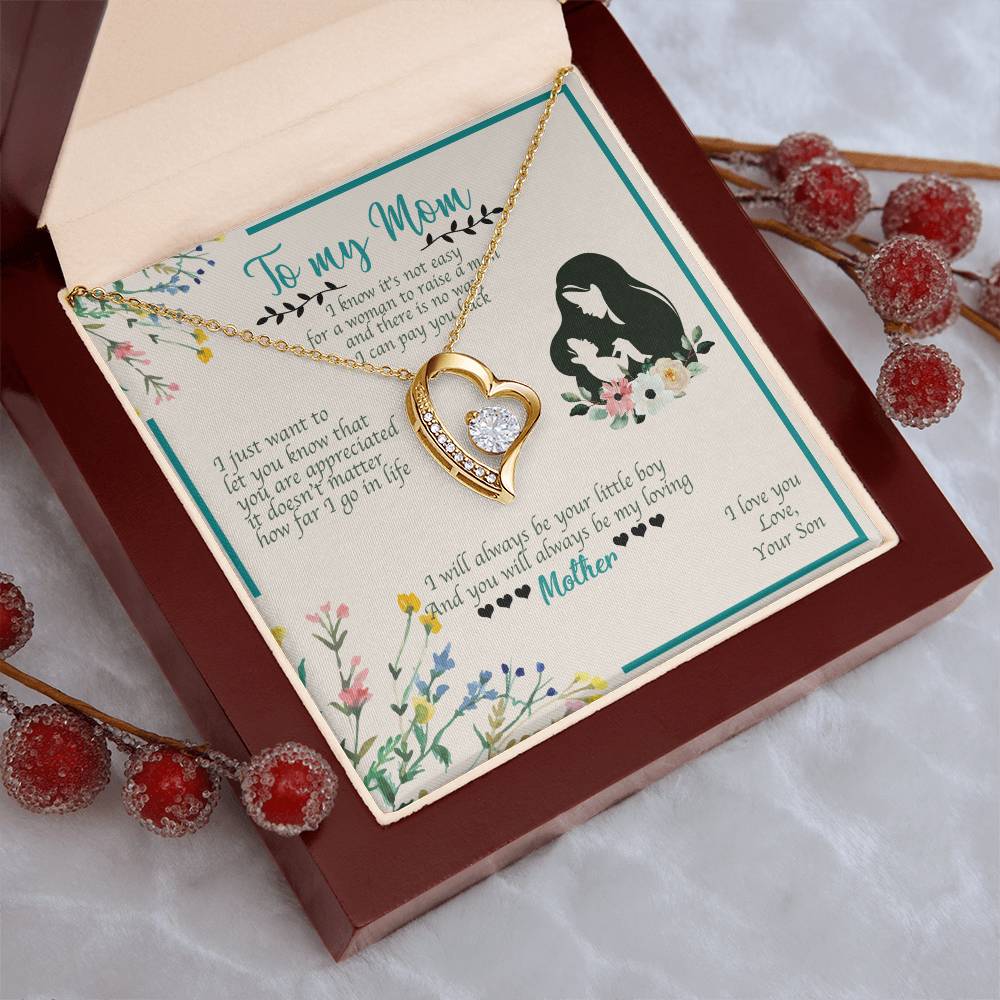 To My Mom I Will Always Be Your Little Boy 1 Forever Love Necklace
