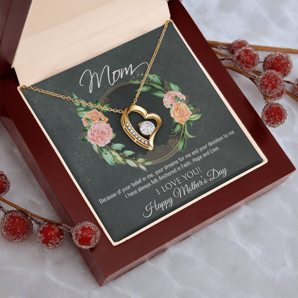 To My Mom Mother Necklace Gift For Mother Xmas Christmas Customize Gift To My Mom 2 1 Forever Love Necklace