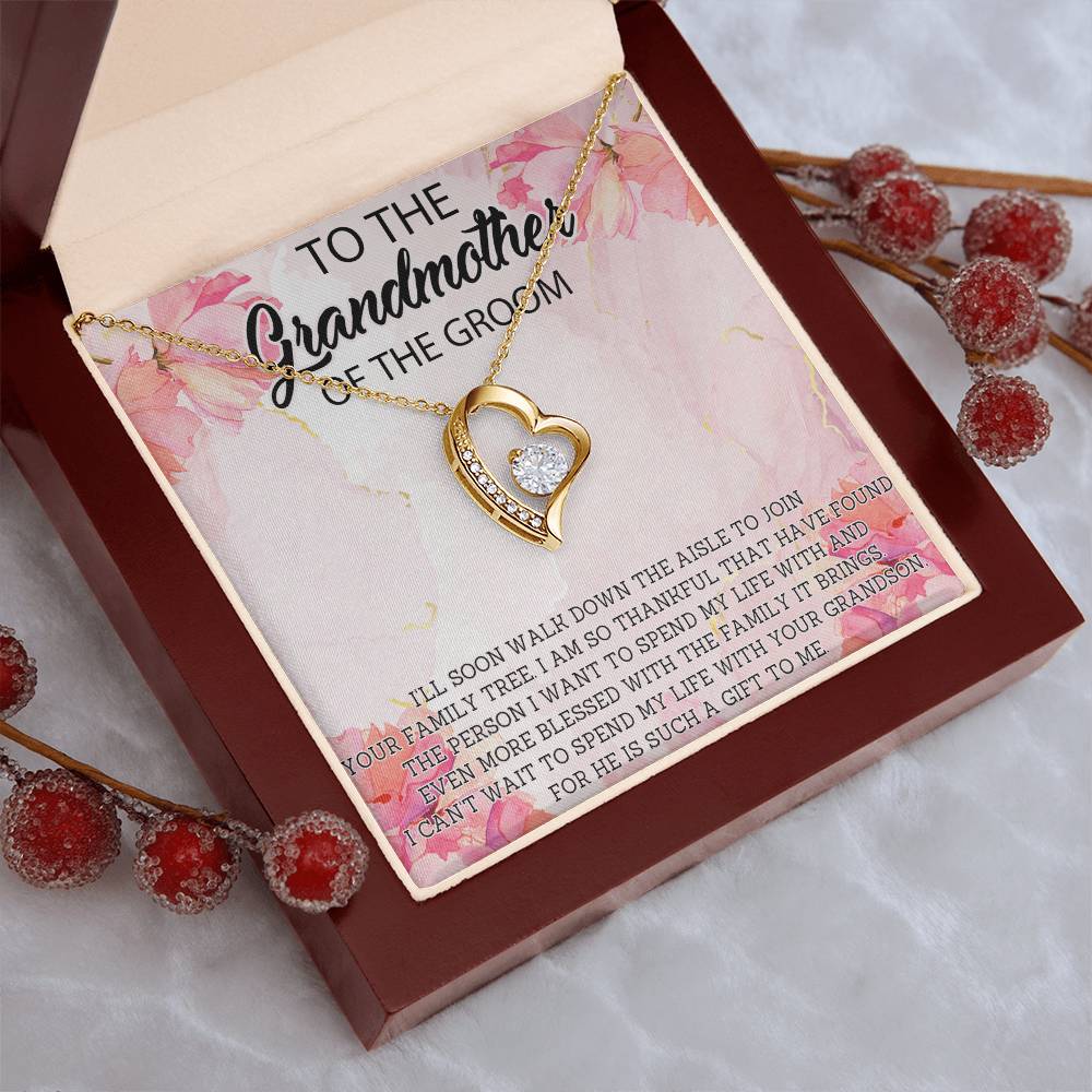 Grandmother Of The Groom Necklace Gift Grandmother Wedding Giftgrandma Of The Groom Forever Love Necklace Grandma Wedding Gift From Forever Love Necklace