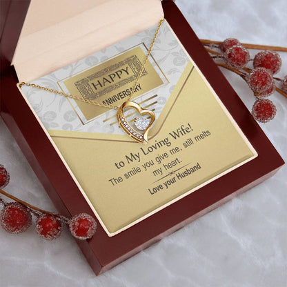 Anniversary Heart Locket Necklace Customize Anniversary Necklace Jewelry Gifts For Wife Anniversary Forever Love Necklace