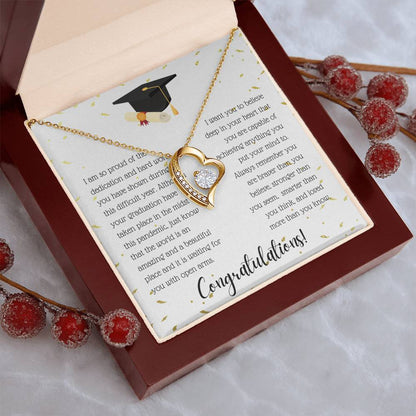 Congratulations I Am So Proud Of You Birthstone Necklace - Graduation Gift Necklace Graduation Gift For Her College Graduation Forever Love Necklace