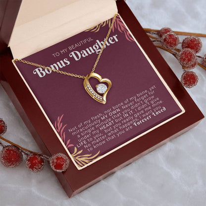 Beautiful Bonus Daughter Forever Loved Necklace Forever Love Necklace
