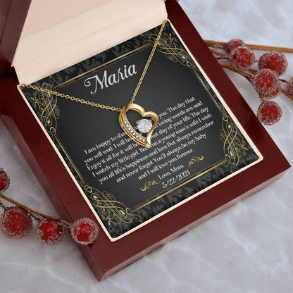 To My Daughter On Her Wedding Day Necklace Daughter Wedding Gift Wedding Gift For Daughter Daughter Forever Love Necklace Wediing Gifts Forever Love Necklace