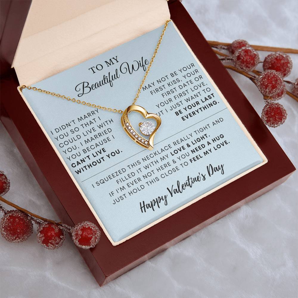 To My Beautiful Wife 1 Forever Love Necklace