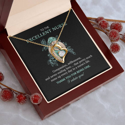 Gift For Nurse - Thank You For Being One - Forever Love Necklace Forever Love Necklace