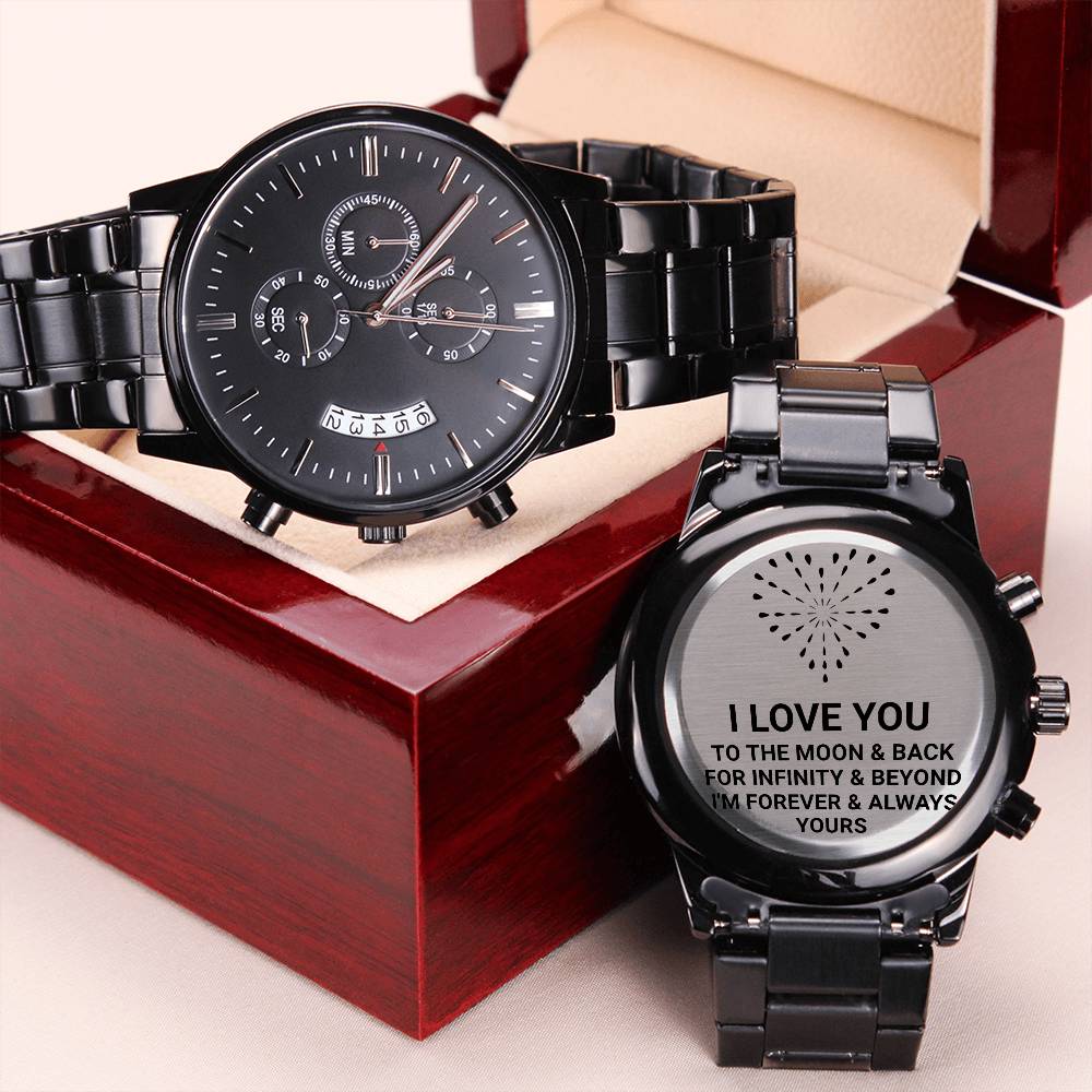 I Love You Forever & Always Chronograph Watch Engraving Chronograph Watch