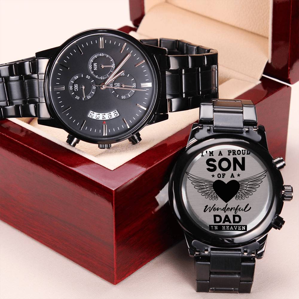 Wonderful Dad In Heaven Engraving Chronograph Watch
