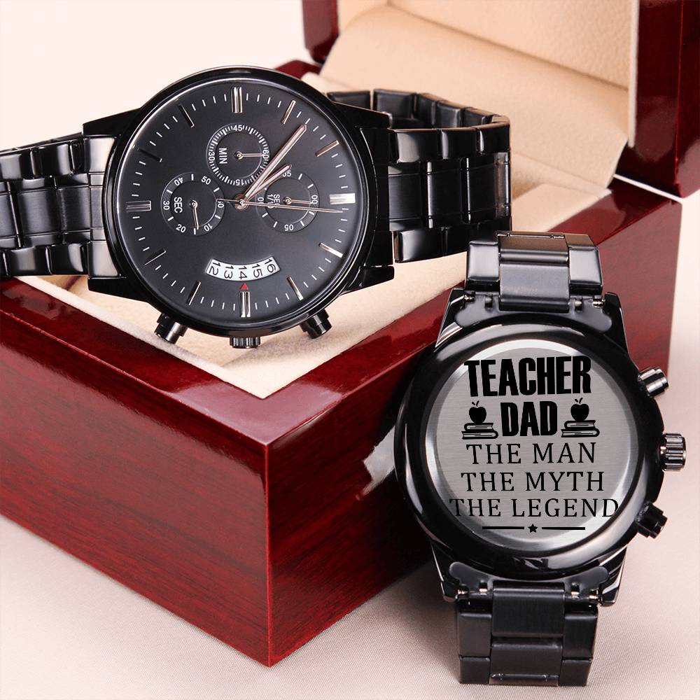 Teacher Dad Engraved Watch Engraving Chronograph Watch