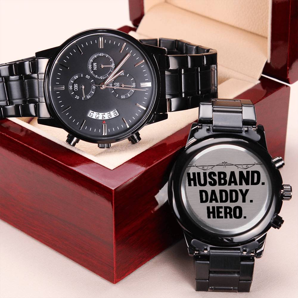 Herooo Engraving Chronograph Watch