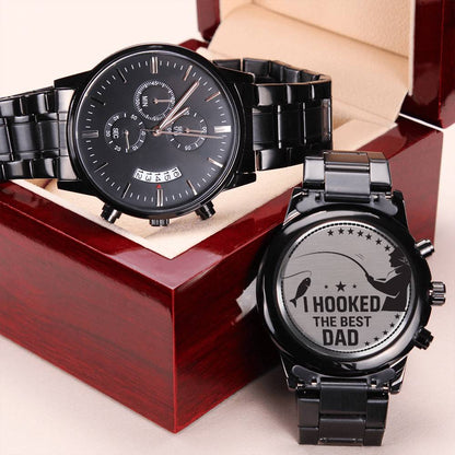 I Hooked The Best Dad Fathers Day Gift Ideas For Fishing Dad Engraving Chronograph Watch