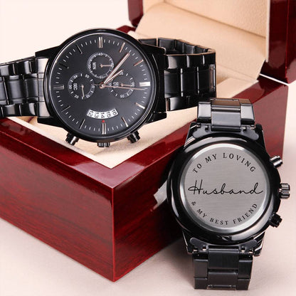 Loving Husband & My Best Friend Engraved Chronograph Watch Engraving Chronograph Watch