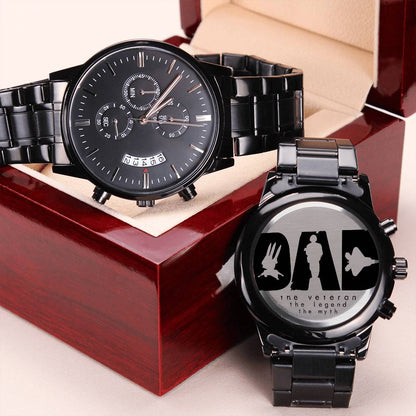 Veteran Collection - Veteran Dad Christmas Anniversary Gift Birthday Gift Chronograph Watch Engraving Chronograph Watch