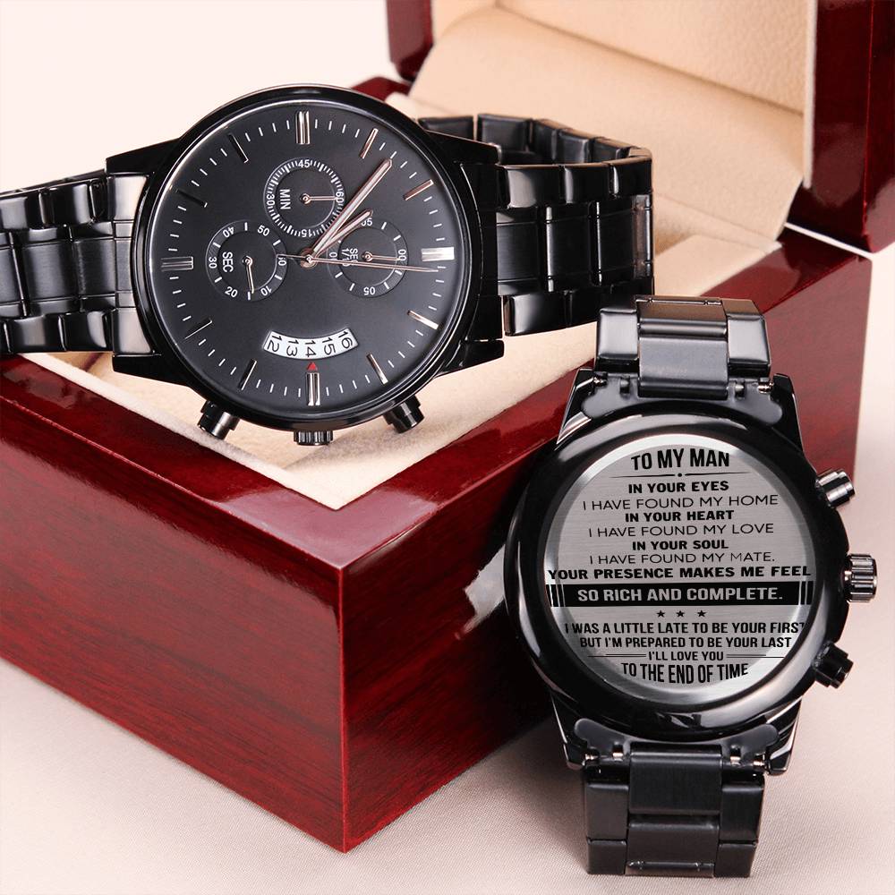 Gift For Your Man - Love You To The End Of Time - Watch Engraving Chronograph Watch