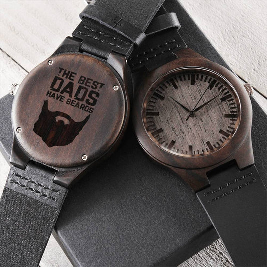 To My Dad You Are My Hero For Dad Anniversary Birthday Gift - Gift For Dad - The Best Dads Have Engraved Wooden Watch