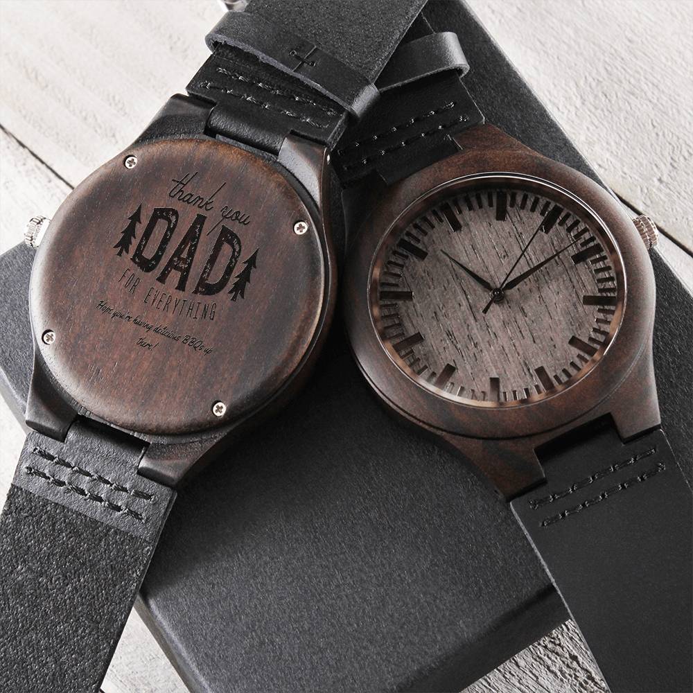 Dad Gift For Father Men's Wood Watch Engraved Watch - Dad Gift For Father Men's Watch Engraved Watch For Daddy From Da Engraved Wooden Watch