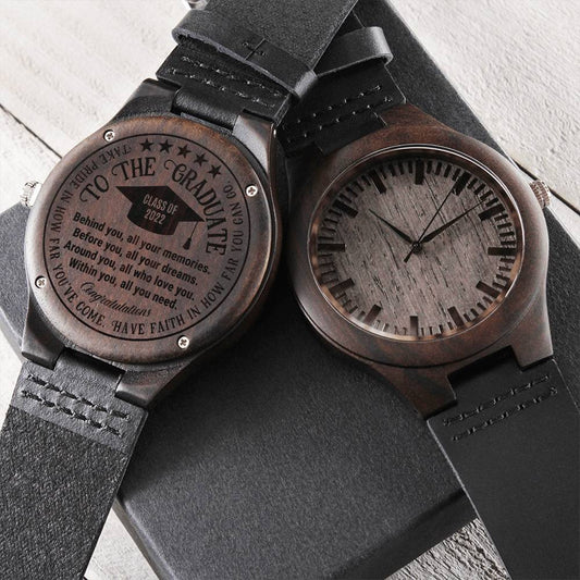 Graduation Gift For Him For Graduate Behind You All Your Memories Best Graduation Gift For Him C Engraved Wooden Watch