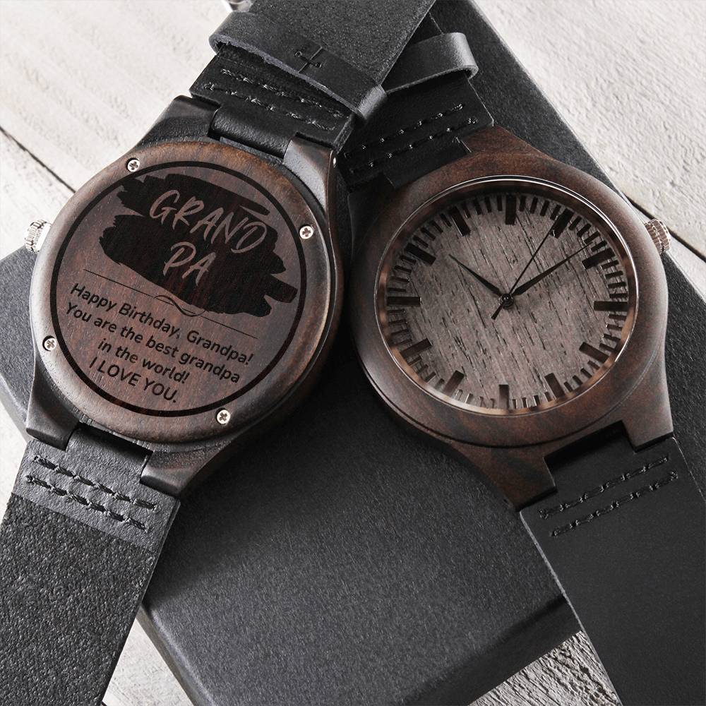 A Stunning Birthday Gift For Grandpa - The Amazing Engraved Wooden Watch
