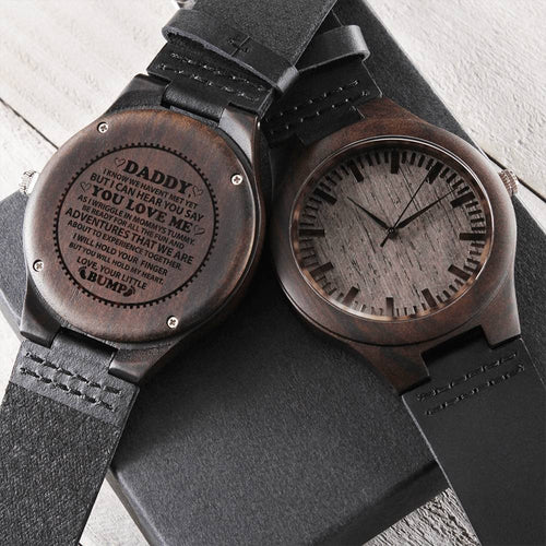 Daddy Gift From Bump Engraved Watch First Time Dad Gift Daddy From Bump Soon To Be Dad Dad Birthday Watch New Dad Jewe2 Engraved Wooden Watch