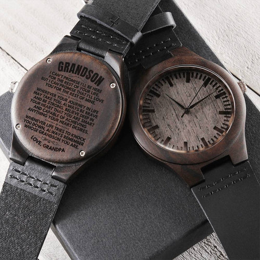 Grandson Wooden Watch Gift From Grandpa Grandson Birthday Grandson Graduation Gift Unique Grown Up Grandson Engraved Wooden Watch