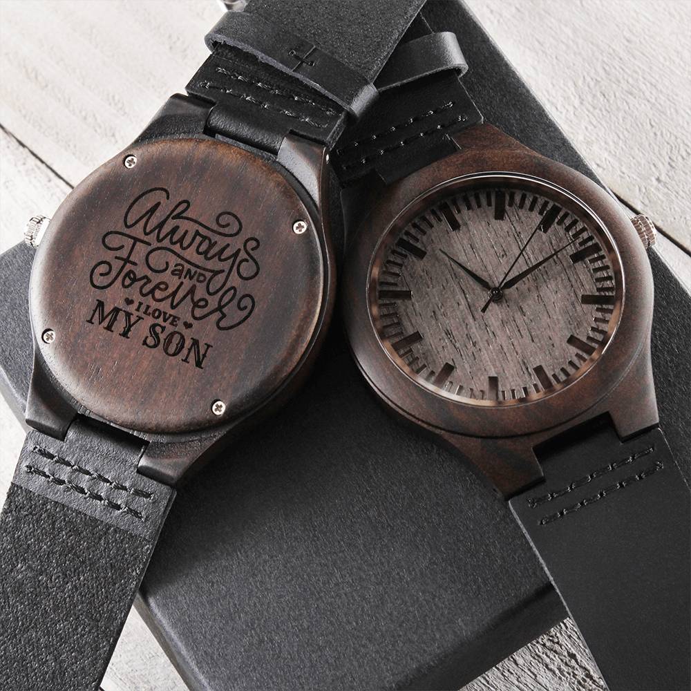 Gift For Son Father's Day Gift For Son Birthday Gift For Son Cool Father's Day Gift For Son Fath Engraved Wooden Watch