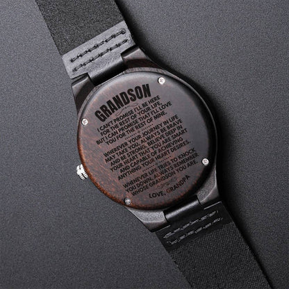 Grandson Wooden Watch Gift From Grandpa Grandson Birthday Grandson Graduation Gift Unique Grown Up Grandson Engraved Wooden Watch