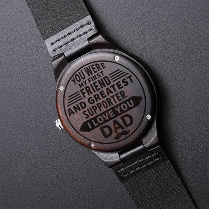 You Were My First Friend - Engraved Wooden Watch