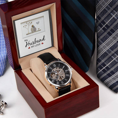 My Husband My Love - Men's Openwork Watch - Gift For Husband