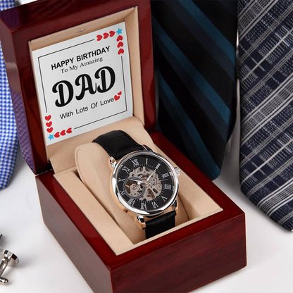 Dad Birthday Gift Mens Birthday Gift Gifts For Him Father Gift Wooden Boxdaddy Giftpapa Gift Dad Gift Idea To My Dad Openwork Watch