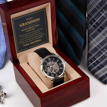 To My Grandson From Grandma - I May Not Have Given You The Gift Of Life - Openwork Watches