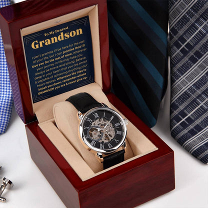Grandson, Never Give Up - Openwork Watches